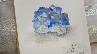 『旧市街幽韻』 貝楽也作品「A 3サイズの水彩画」 有明青韻 | 安曇野SKY版画工房