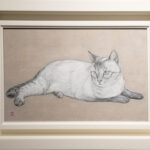 絵画レンタル販売 Art beans【No.256】「さばとら猫」/笠原美和