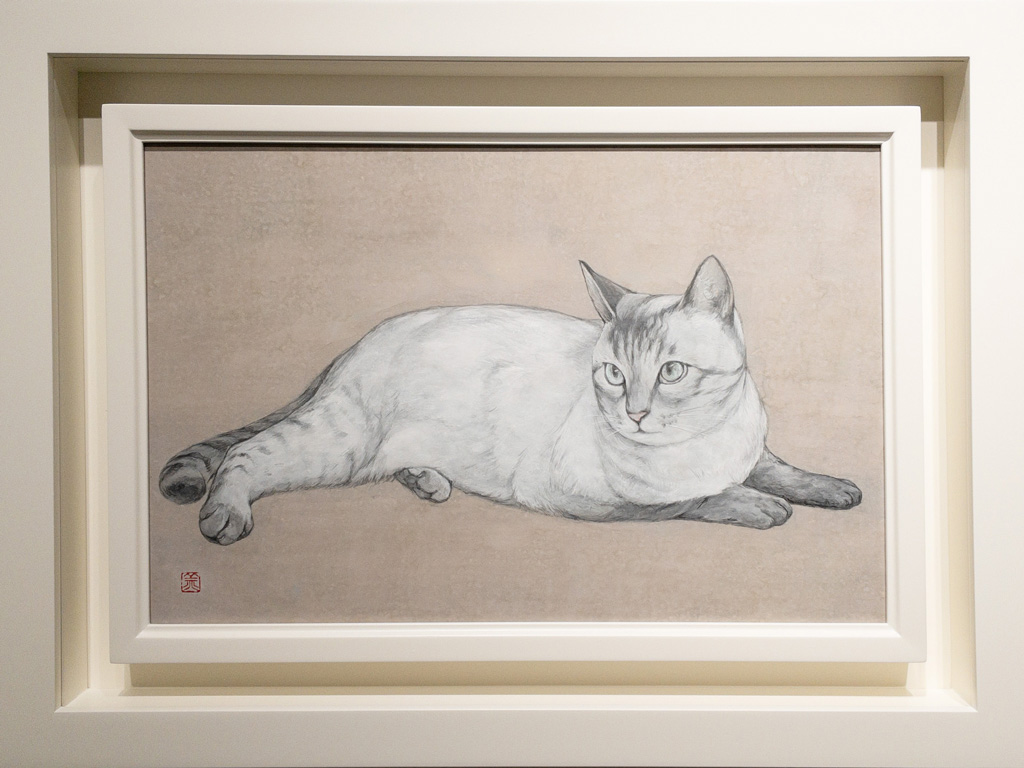 絵画レンタル販売 Art beans【No.256】「さばとら猫」/笠原美和