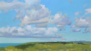 絵画、油絵、F15号、初夏ののエストニア、ラヘマー国立公園、佐原聖春