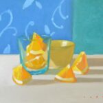 絵画レンタル販売 Art beans【No.318】「カットオレンジの静物」/入江英三