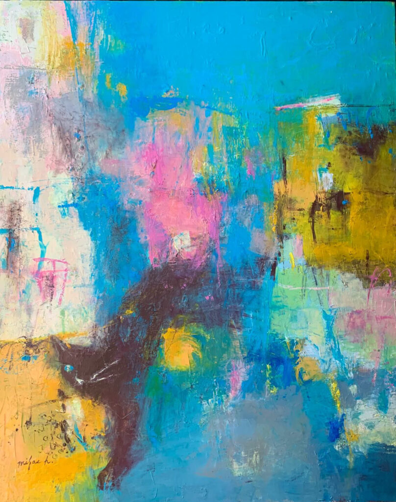 絵画レンタル販売 Art beans【No.407】「街に棲む」/Hosaka Misae