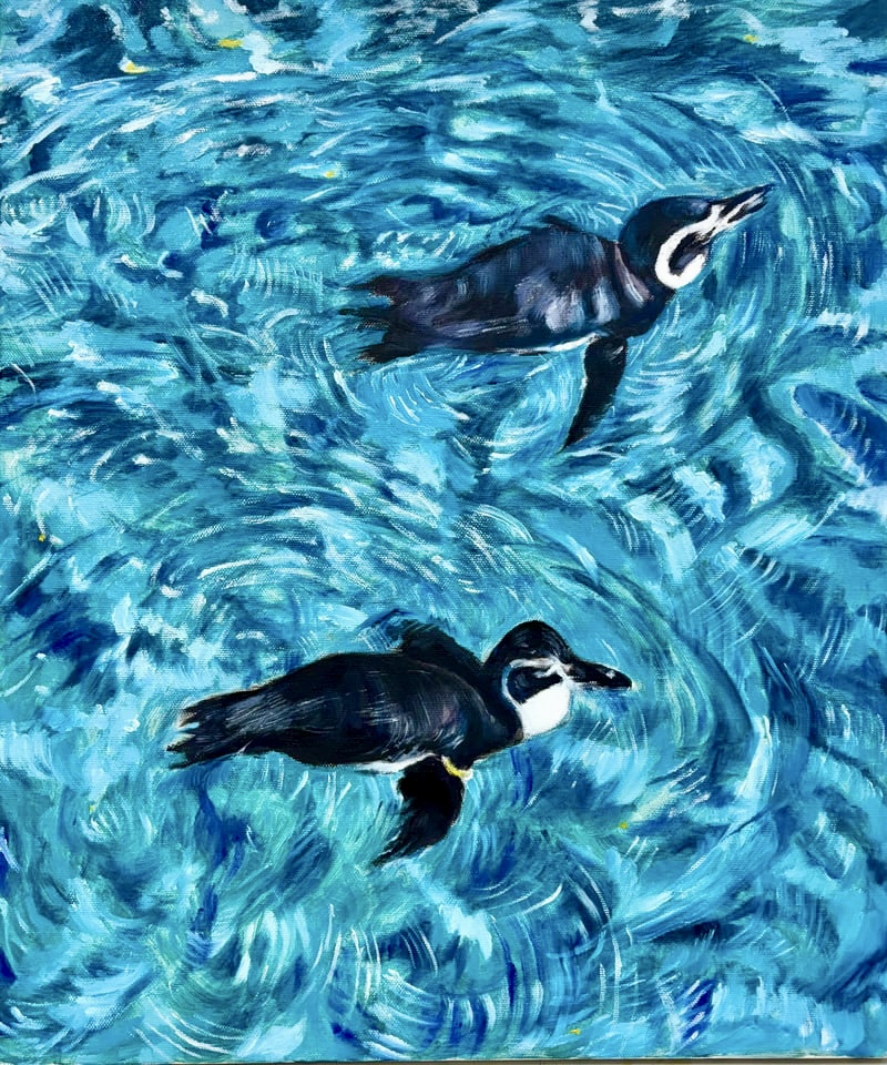 絵画レンタル販売 Art beans【No.422】「いつも一緒」/広田豊子