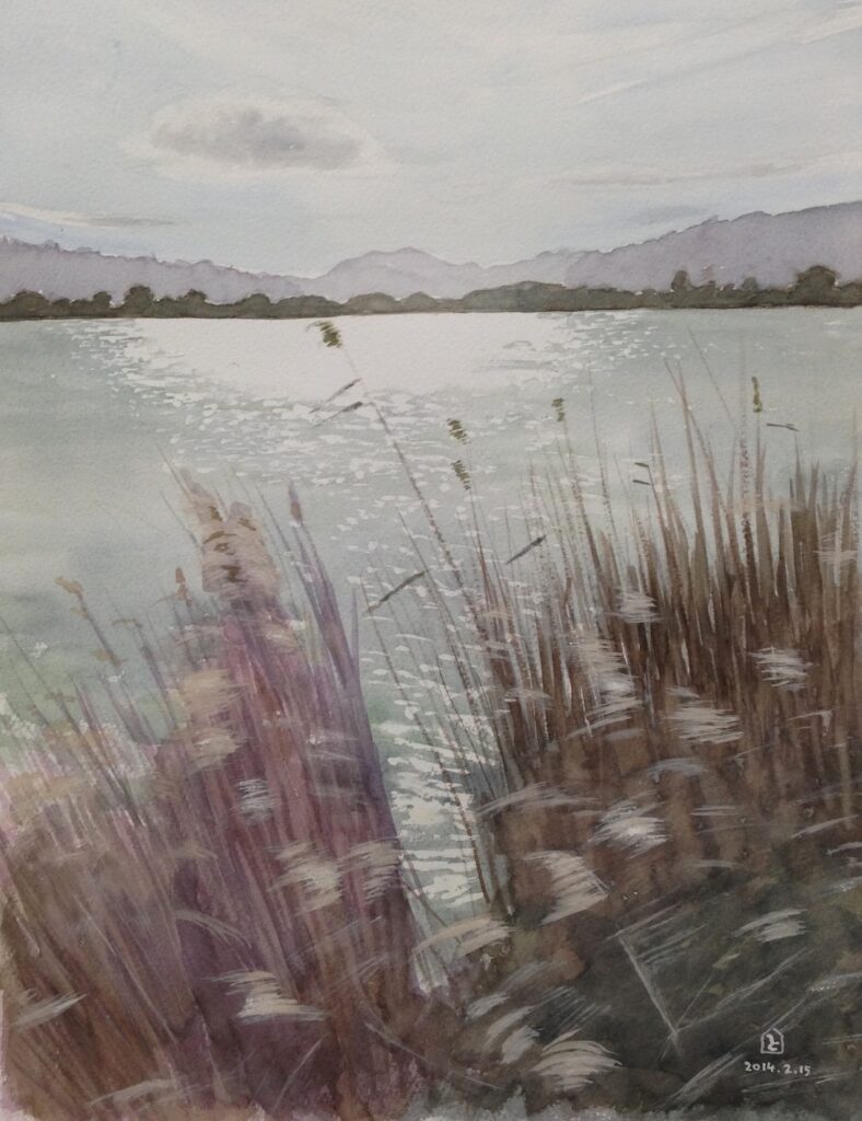 絵画レンタル販売 Art beans【No.433】「湖水の風」/正木俊行