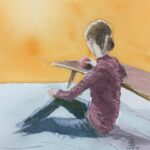 絵画レンタル販売 Art beans【No.429】「ポーズ」/正木俊行