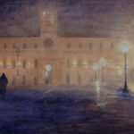 絵画レンタル販売 Art beans【No.437】「夜のシニョーリ広場」/正木俊行