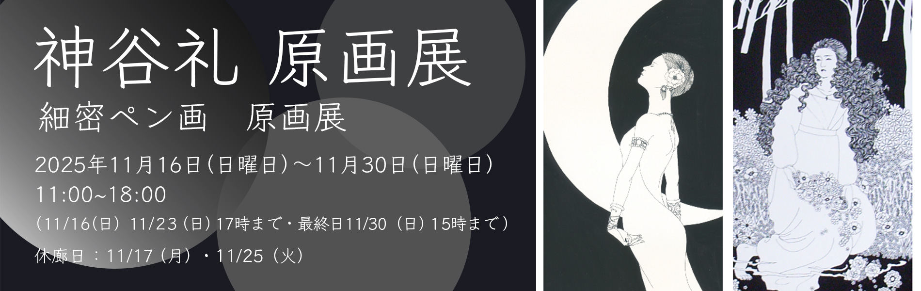 神谷礼 原画展 2025年11月16日（日曜日）〜11月30日（日曜日）11:00~18:00
